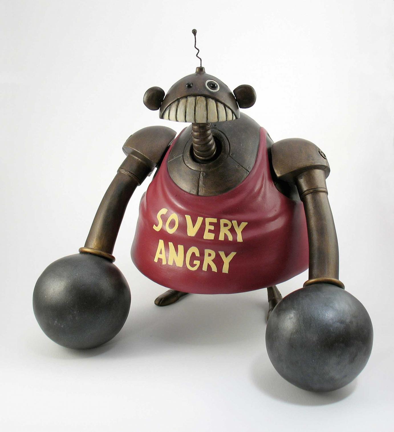 Dave Pressler »Angry Clobber Monkey« 2008 · Spielzeug-Skulptur · Vinyl · 20,3 cm hoch