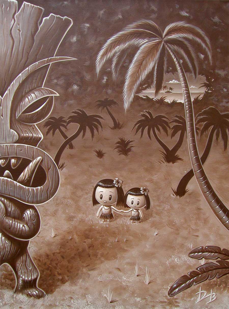 DAVE BURKE Tiki Girls" | Acryl