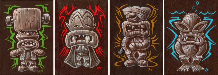 DAVE BURKE Tiki Monsters" | Acryl