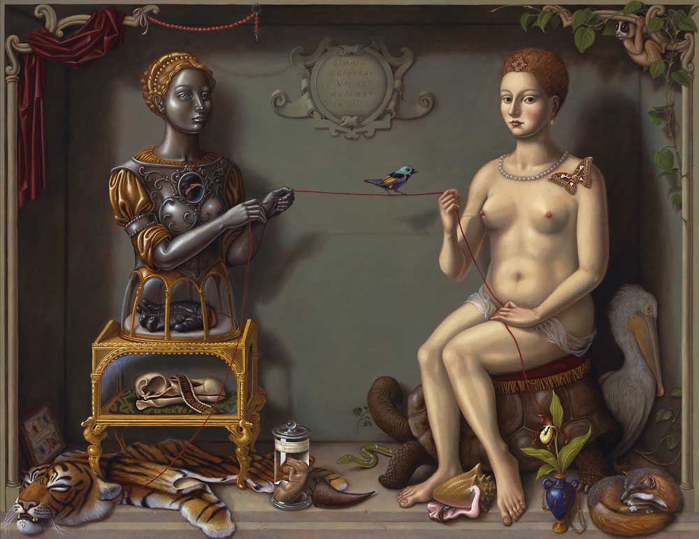 The Red Thread 2010 · Öl und Eitempera auf Holzplatte · 122 x 158 cm von Madeline von Foerster