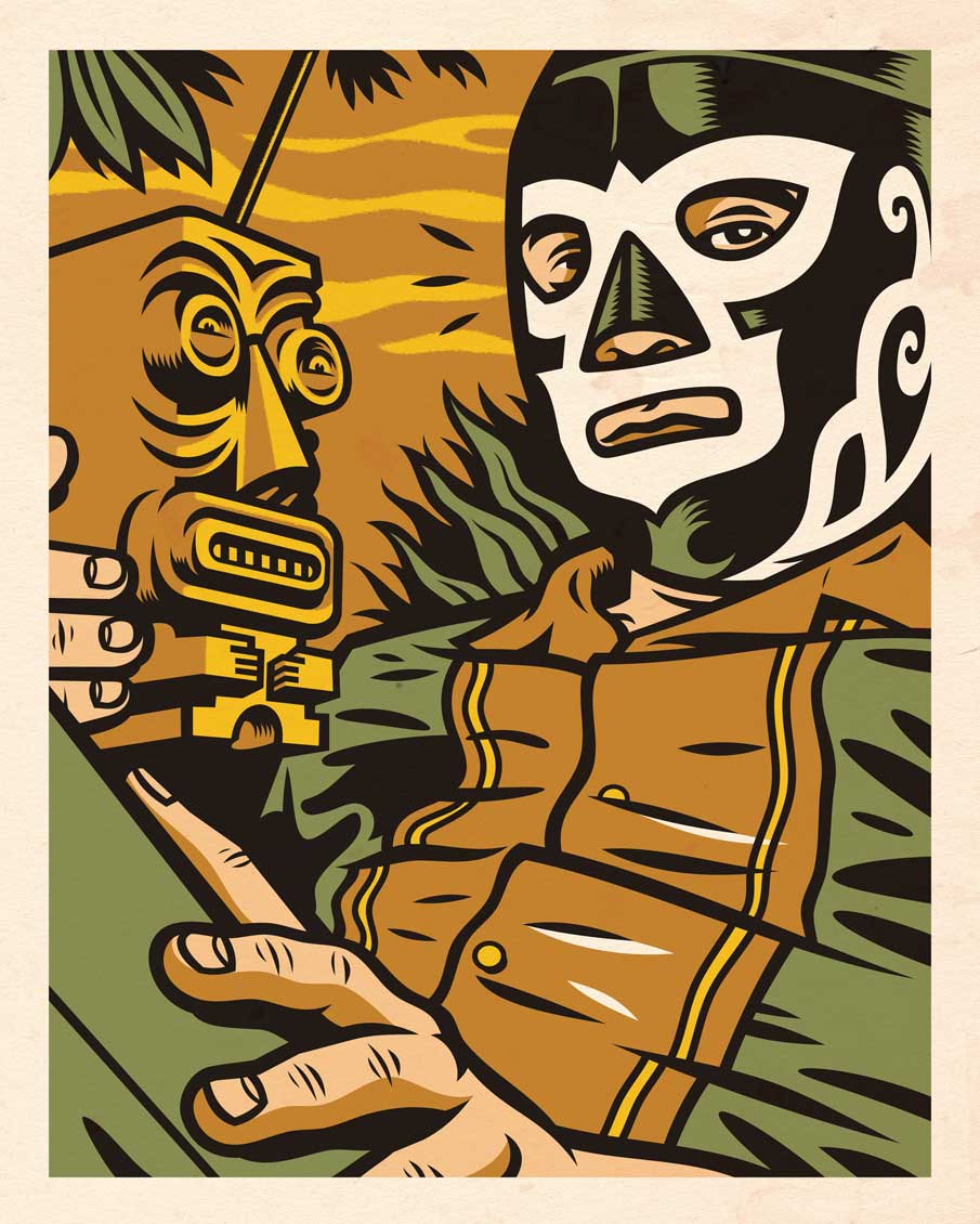 JORGE ALDERETE Acapulco Tiki" | Serigraphie