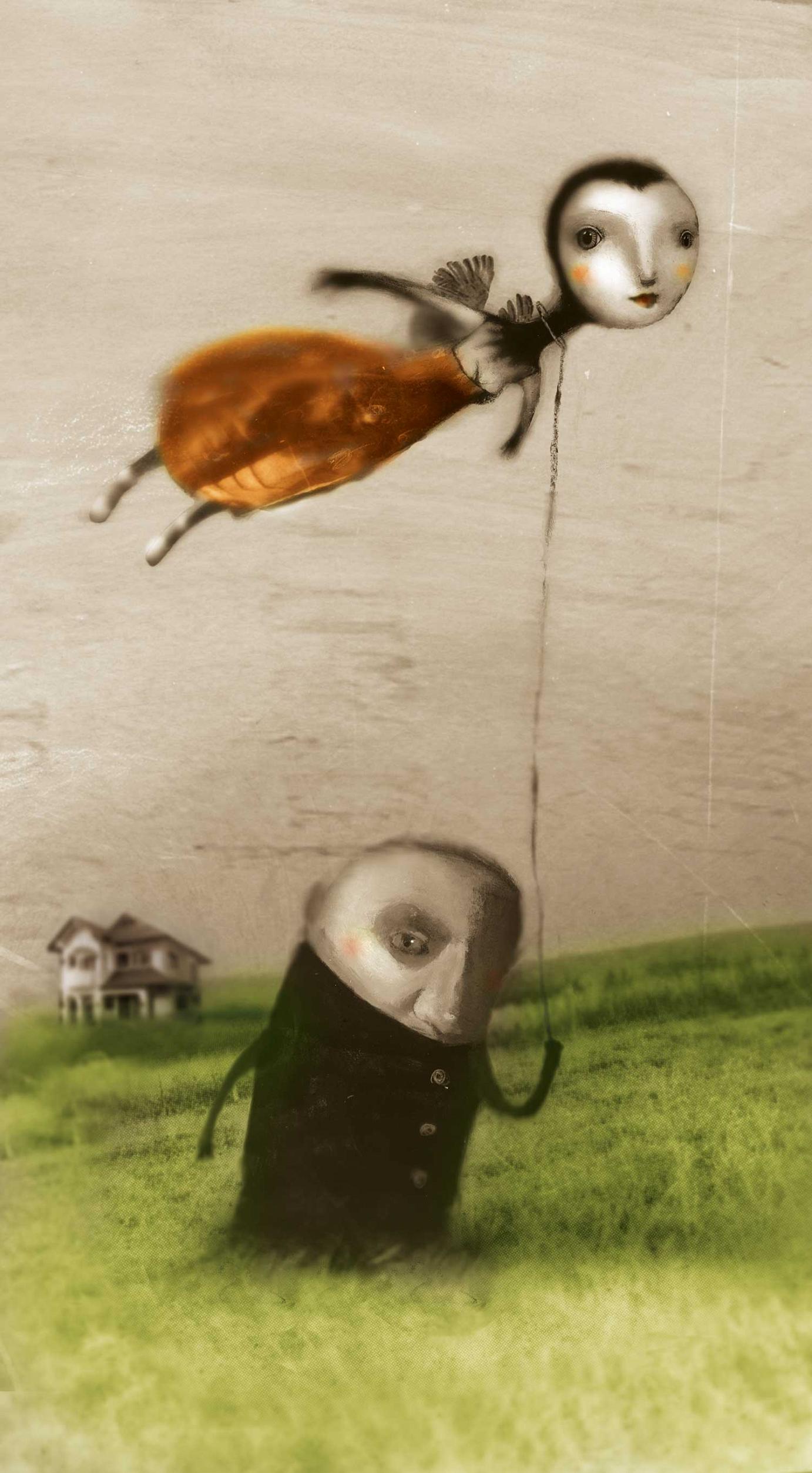 »Olga« · 2004 Mischtechnik und digital 17 cm x 31 cm von Nicoletta Ceccoli
