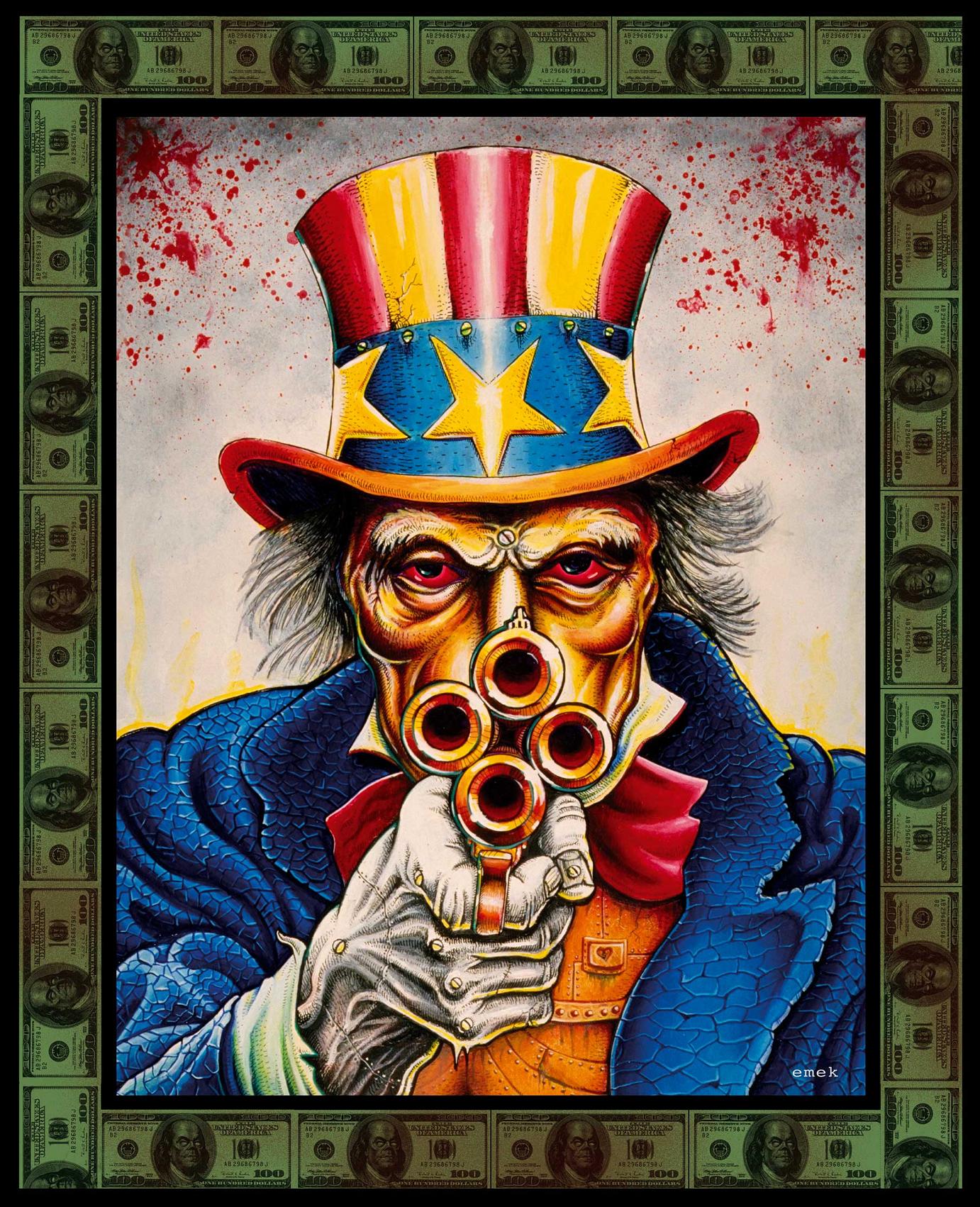 »Uncle Sam« Acryl auf Karton CD & DVD-Cover für Bad Religion