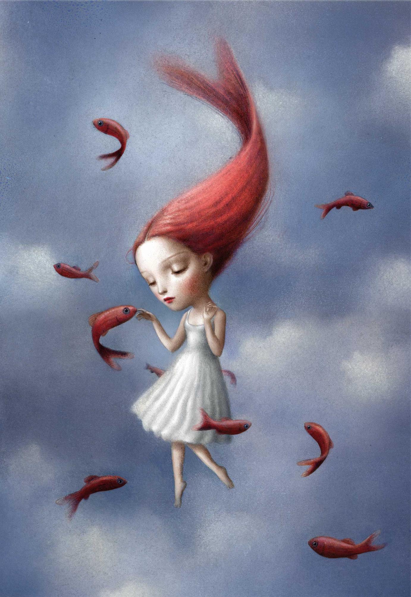 »Kleodora« · 2007 Acryl auf Papier 25 cm x 37 cm von Nicoletta Ceccoli