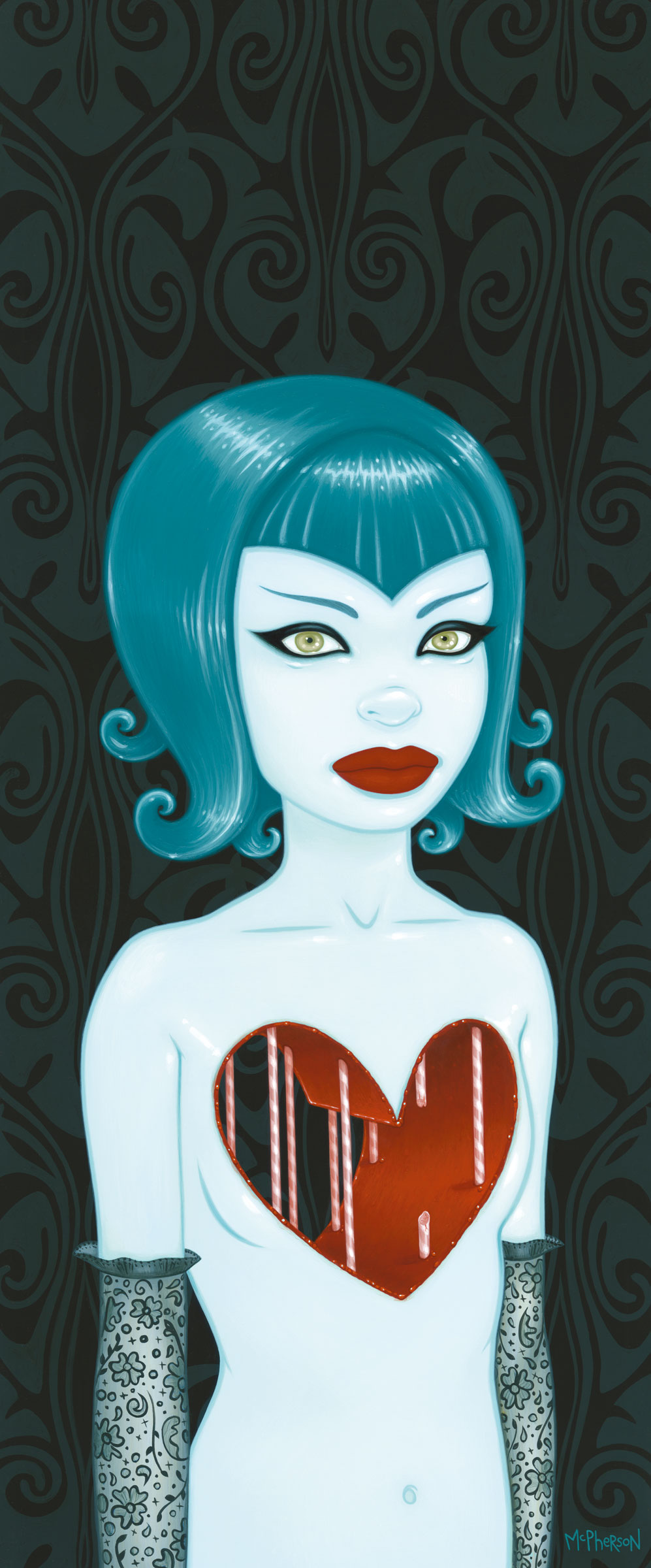 »Sometimes I Just Want a Hug« von Tara McPherson | 30,50 x 71,12cm | Acryl